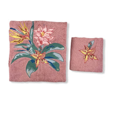 Coppia di asciugamani rosa - Achmea Tropical | Dea Home