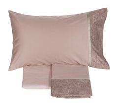 Completo lenzuola matrimoniale rosa boho - Galuchat | Fazzini