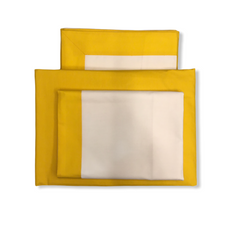 Plein - Fazzini - completo lenzuola una piazza e mezza - off White/giallo