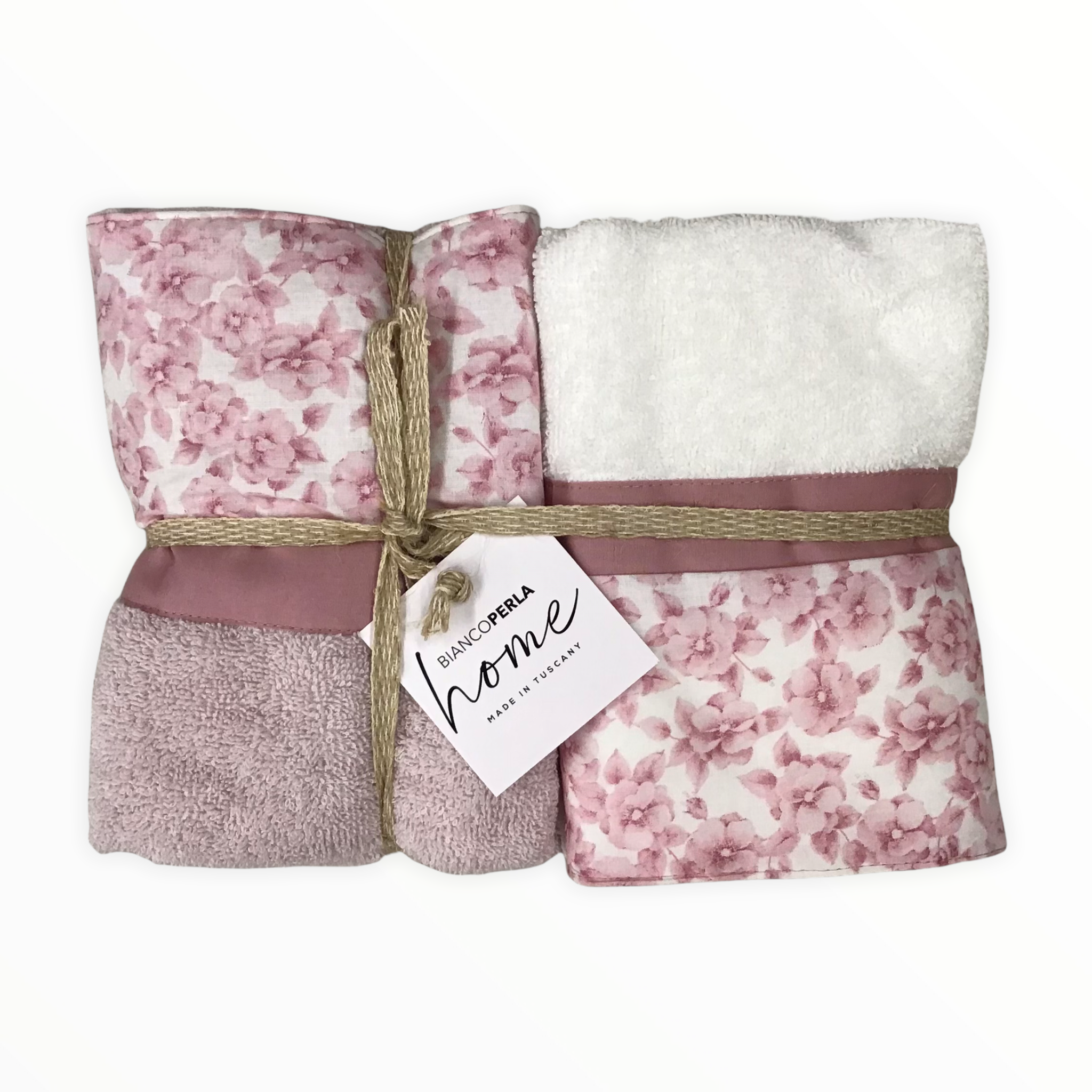 Coppie asciugamani - Biancoperla - Primule Rosa