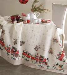 Tovaglia 12 posti Rossa - Trenino | Blumarine