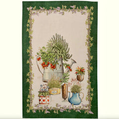 Canovaccio verde - Balcon Potager | Tessitura Toscana Telerie
