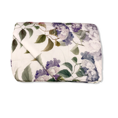 Trapuntino - Fazzini - Quilt Matrimoniale Ortensie - Verde salvia