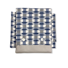 Completo lenzuola 1 piazza e mezzo colore gesso/blu/grigio - Twiggy | Fazzini