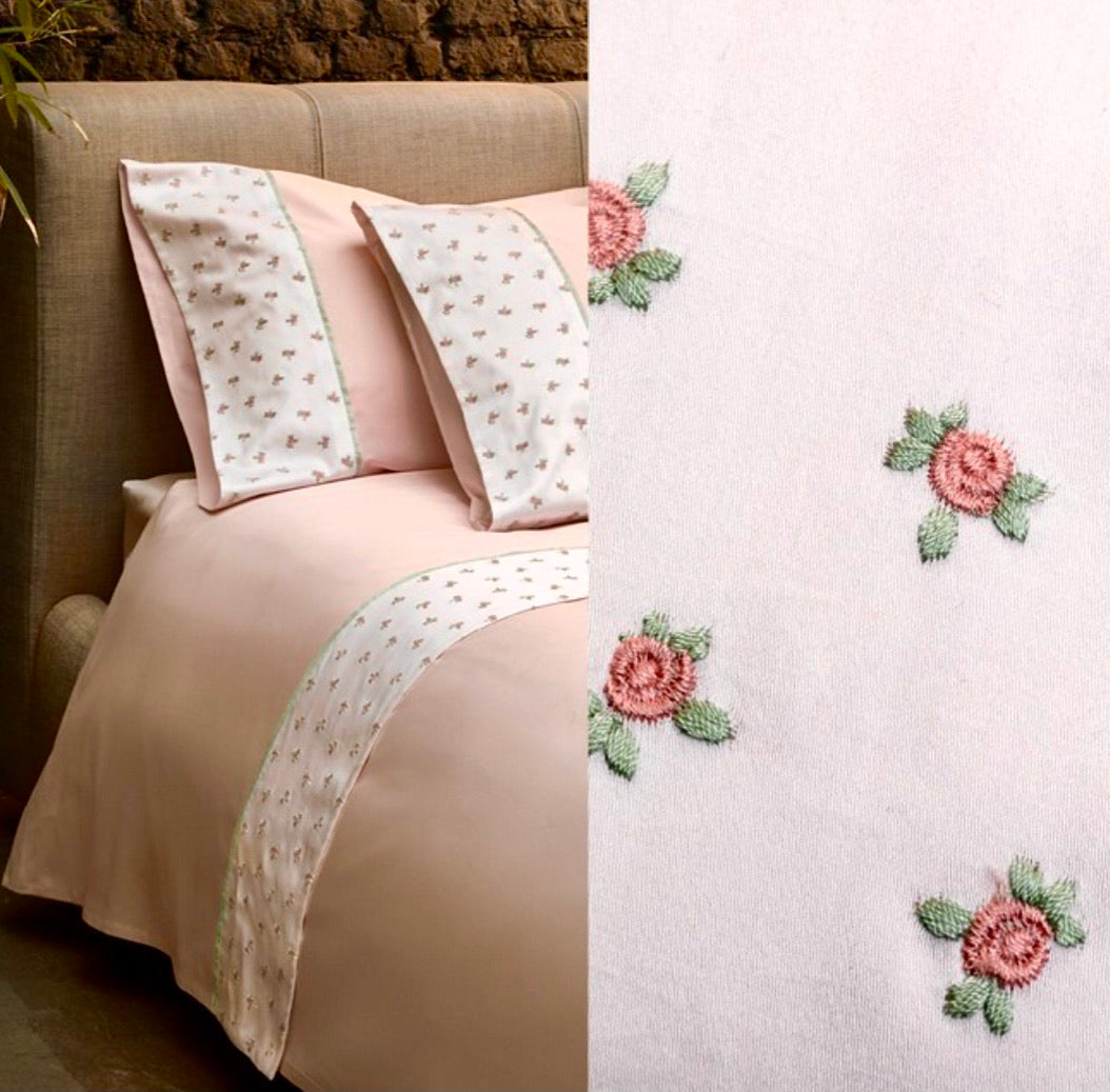 Completo lenzuola matrimoniale rosa - Spring | Fazzini