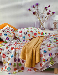 Completo lenzuola due piazze arancio - Balloons | Mirabello