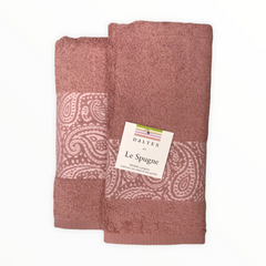 Coppia Asciugamani Rosa Antico - Cachemere | Daltex