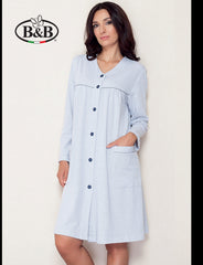 Vestaglia donna art. 2601 bianca e blu B&B