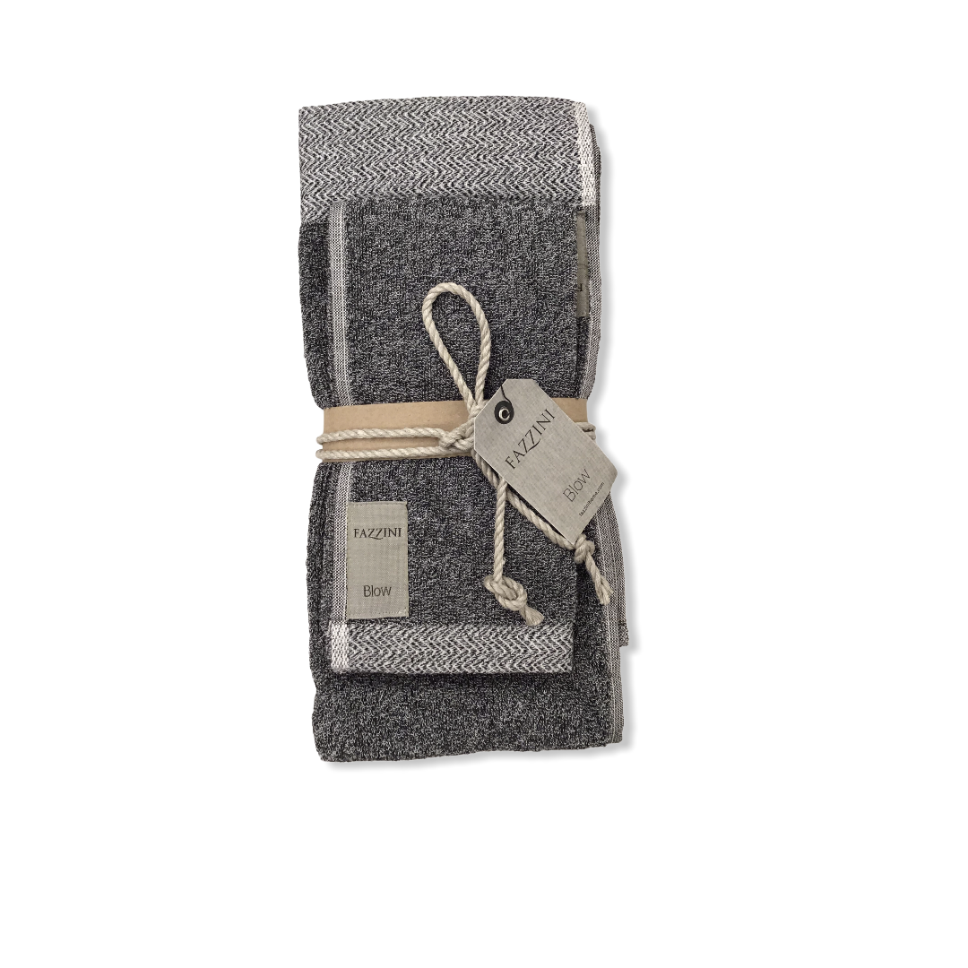 Blow Ospite + Asciugamano - Nero - Sale e pepe - Fazzini
