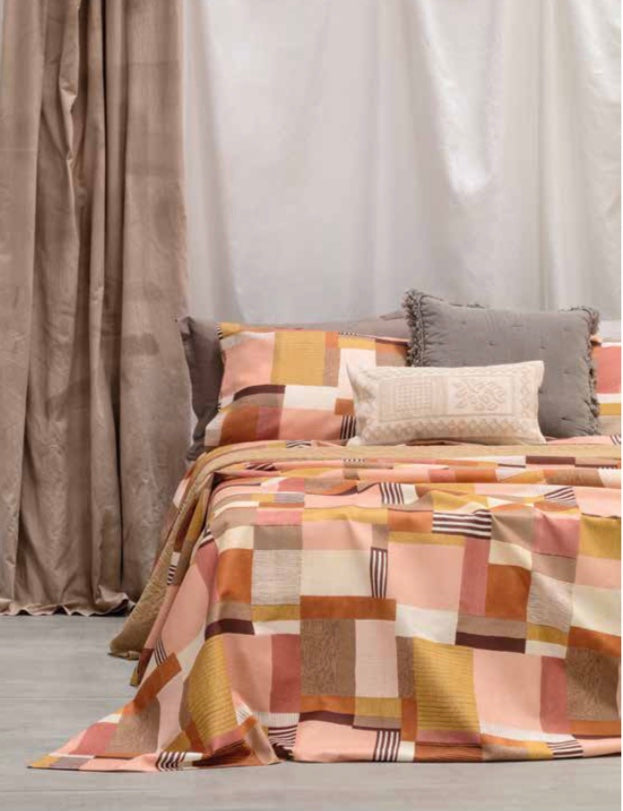 Trapuntino singolo rosa paprika - Dante | Riviera | Carillo Home