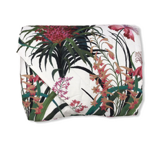 Trapuntino - Fazzini - Quilt Matrimoniale Hibiscus - Verde