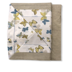 Completo letto matrimoniale color ecrù - Giusy - Farfalle | Cavalieri