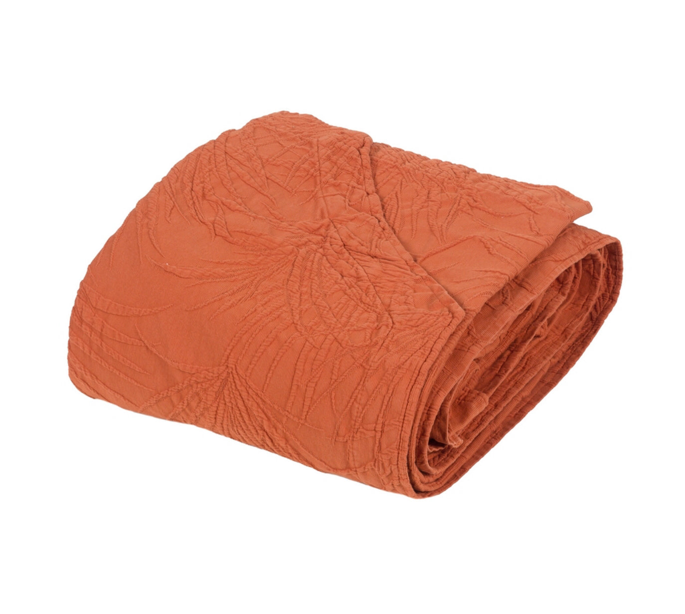 Copriletto matrimoniale color terracotta - Papiro | Fazzini