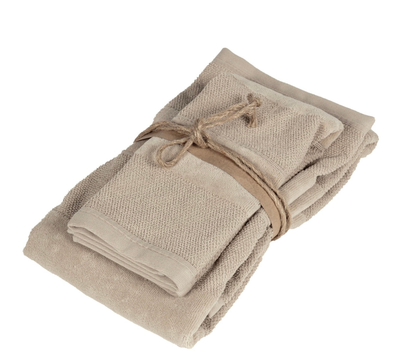 Coppia di asciugamani beige - Chicchi | Fazzini