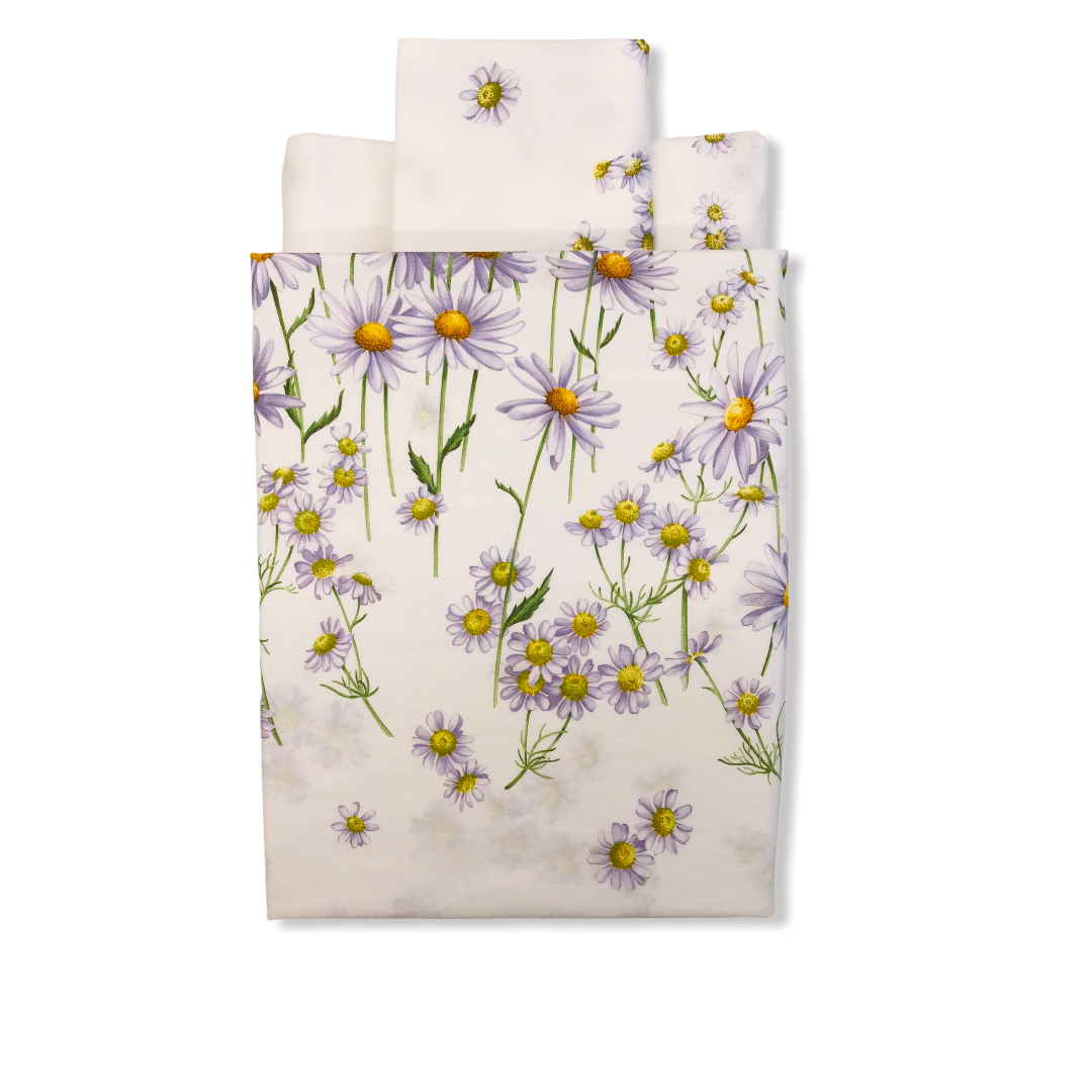Completo lenzuola due piazze - Daisy Meadow - Glicine - Mirabello