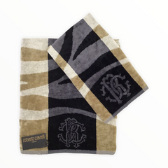 Coppia di asciugamani beige - Zeb Savana | Roberto Cavalli