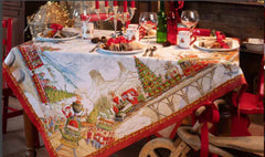 Tovaglia Christmas Express colore Bianco | Tessitura Telerie Toscane