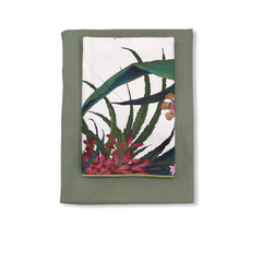 Completo lenzuola due piazze - Hibiscus Fazzini- verde salvia