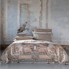 Parure copripiumino matrimoniale in raso grigio - Evoé | Reevèr | Carillo Home