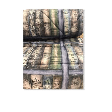 Trapunta piazza e mezzo Mirabello Book shop, colore U40 blu