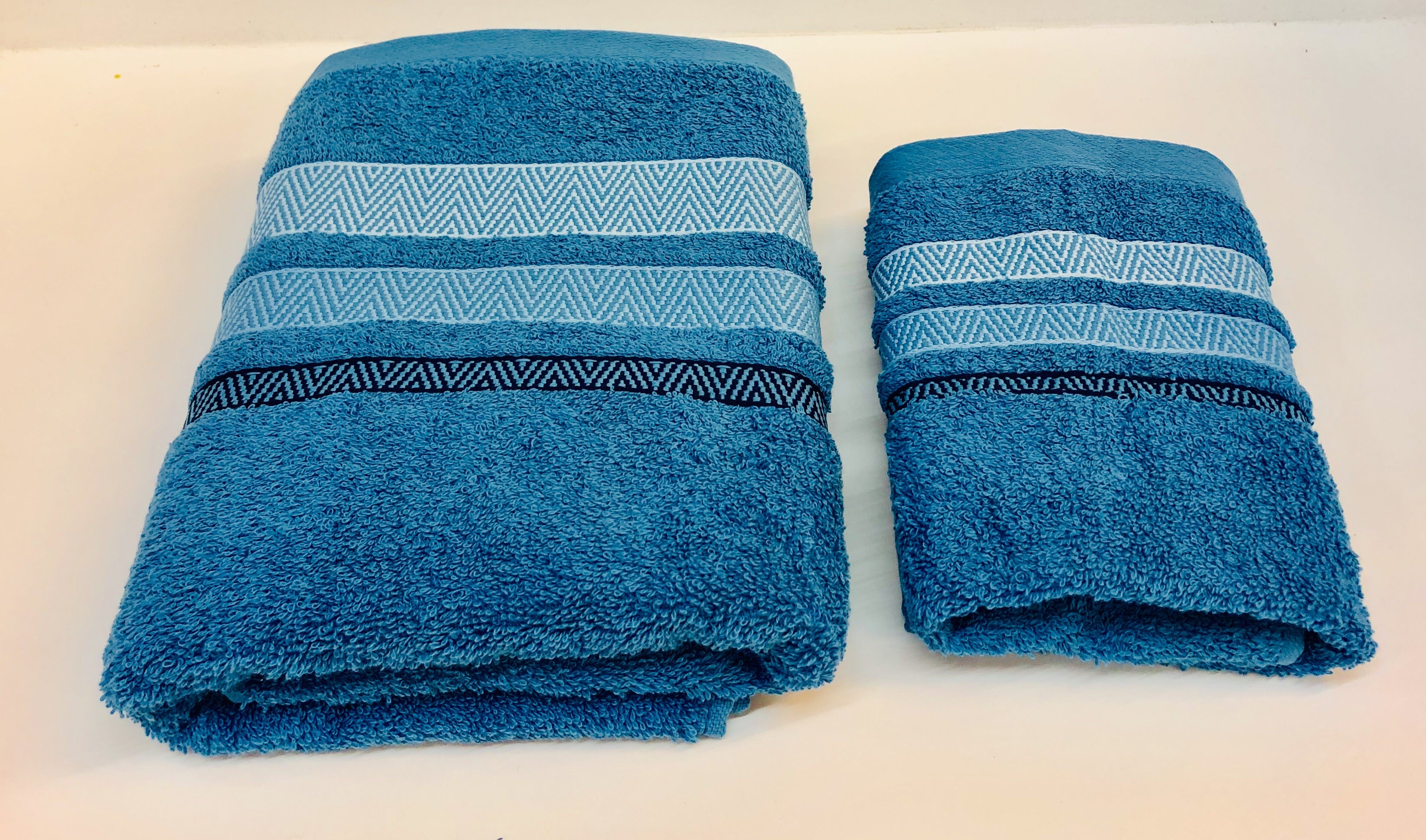 Coppia Asciugamani spugna jaquard Daltex