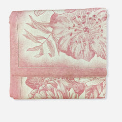 Tovaglia misto lino 12 persone rosa antico