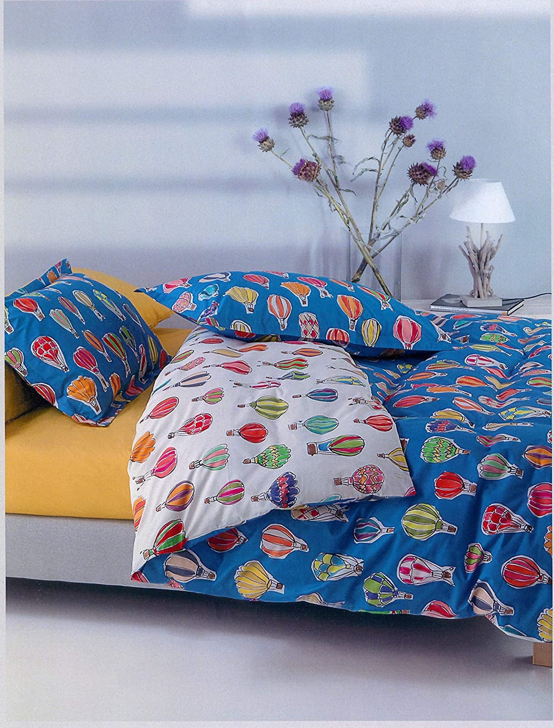 Trapuntino Quilt singolo - Ballons - Blu - Mirabello