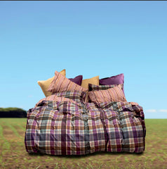 Parure Copripiumino Matrimoniale | Tartan | Tessitura Toscana Telerie