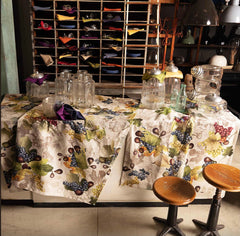 Tovaglia in lino 14 posti naturale - Doucers | Tessitura Toscana Telerie