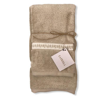 Coppia di asciugamani torrone - Macramé | La Perla | Fazzini