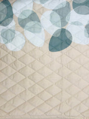 Copriletto trapuntato matrimoniale - Oryza -  Mirabello - Verde/sabbia