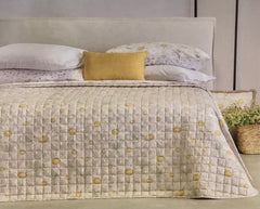 Trapuntino Quilt matrimoniale - Margherita grigio - Carillo Riviera