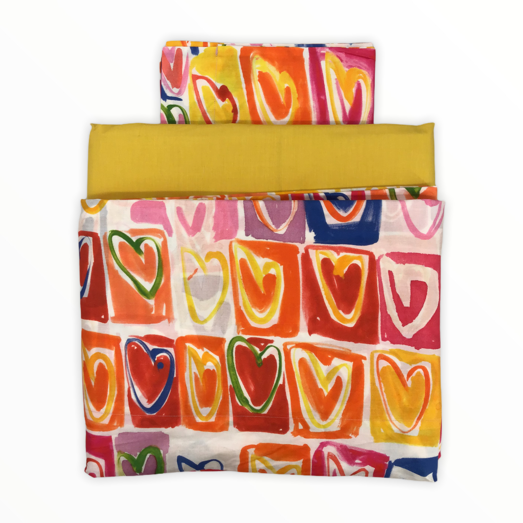 Completo lenzuola matrimoniale giallo - Valentine | Mirabello