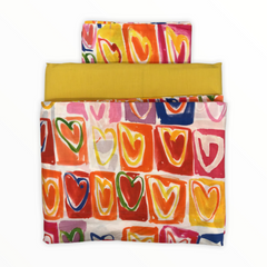 Completo lenzuola matrimoniale giallo - Valentine | Mirabello