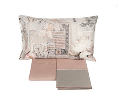 Completo lenzuola matrimoniale rosa - Divina | Fazzini