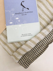 Completo copripiumino matrimoniale reversibile greggio/bianco/nero | Manifatture Tessili Prete