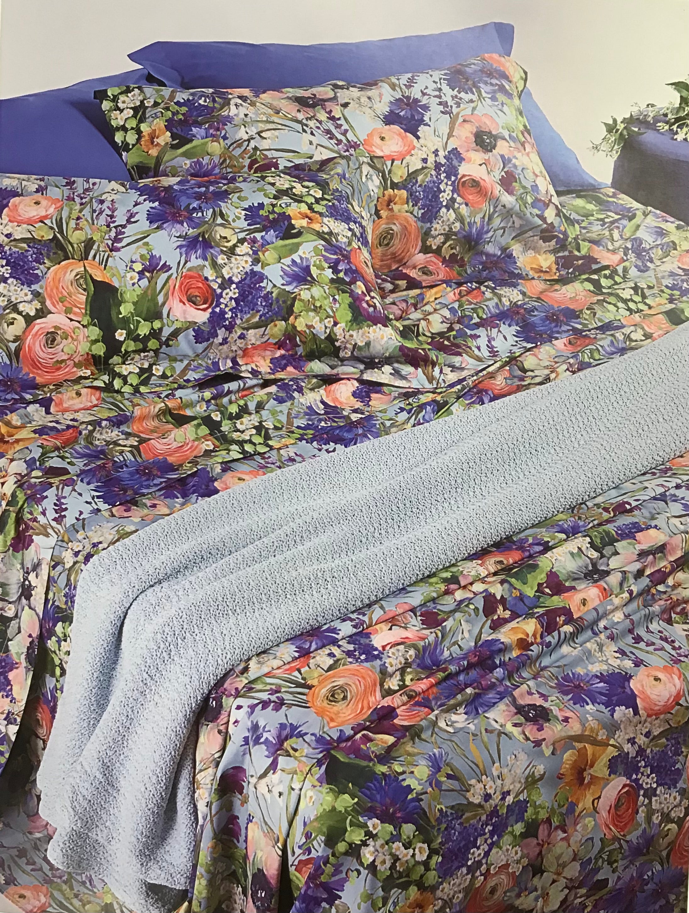 Trapuntino matrimoniale - Bouquet di campo | Mirabello