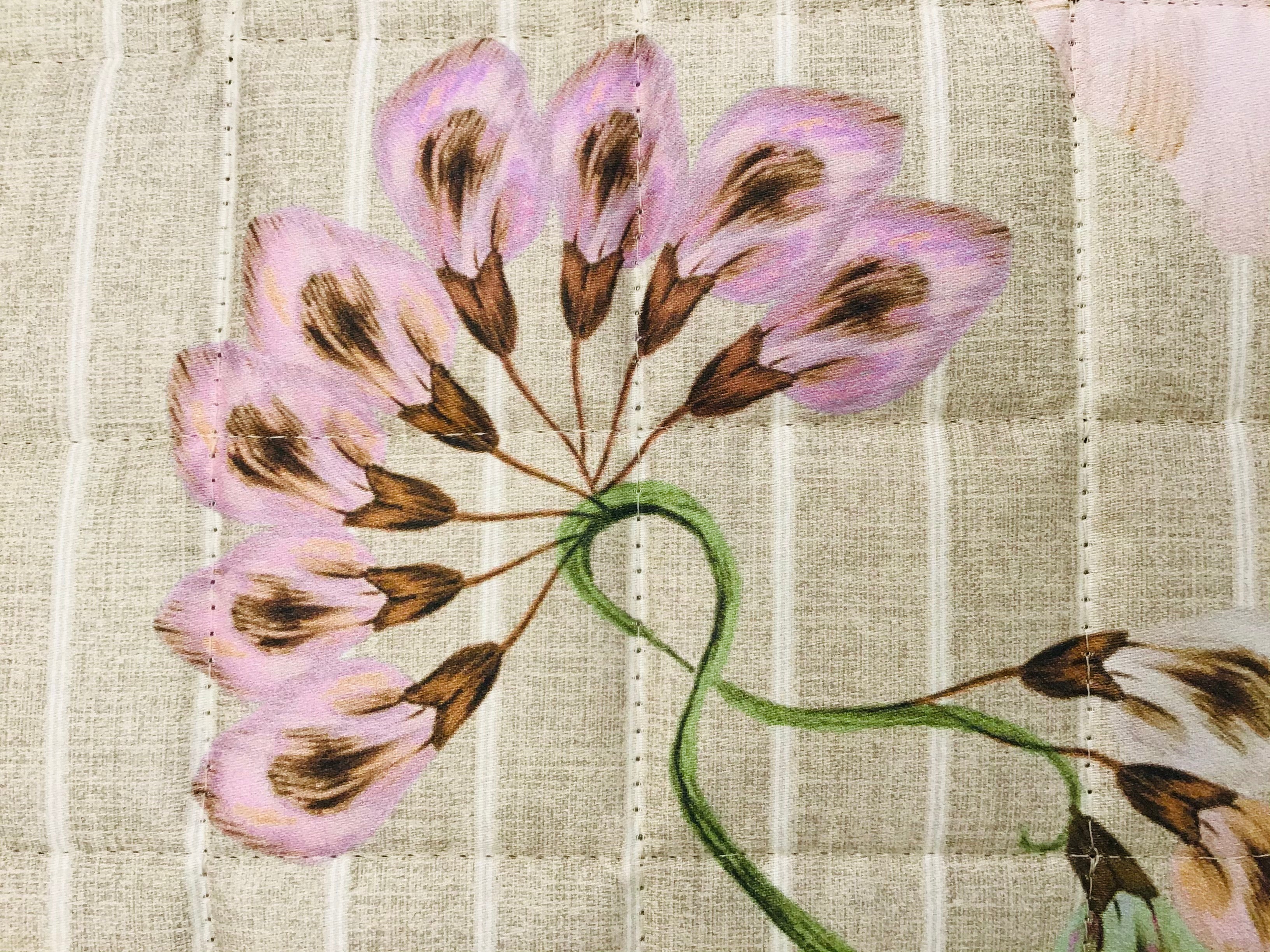 Trapuntino Quilt matrimoniale - Clematis - Reevèr - Nocciola