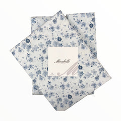 Completo lenzuolo effetto copriletto | Piccoli fiori Celeste | Mirabello