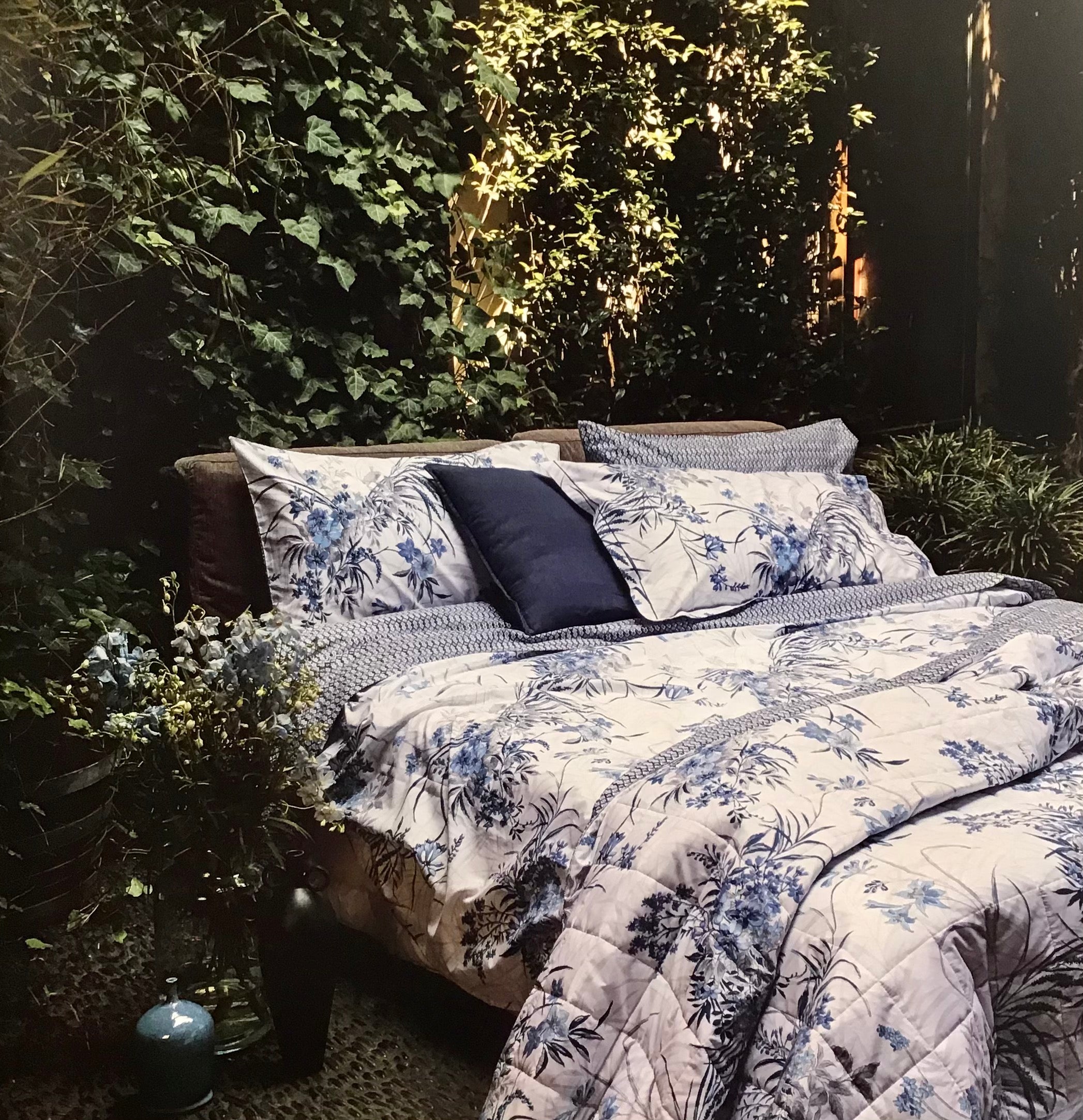 Completo lenzuolo copriletto due piazze - Cricket Fazzini- verde bosco