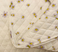 Copriletto trapuntato matrimoniale - Daisy Meadow -  Mirabello - Glicine