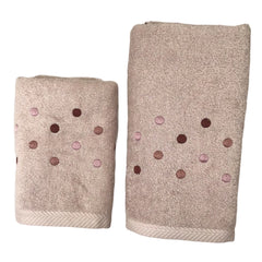 Coppia di asciugamani rosa antico - Coriandoli | Dea Home