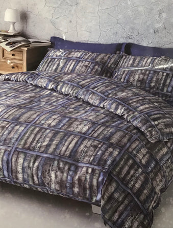 Trapunta piazza e mezzo Mirabello Book shop, colore U40 blu