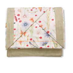 Completo letto matrimoniale color écru/arancio - Giusy - Primavera | Cavalieri