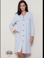 Vestaglia donna art. 2601 bianca e blu B&B