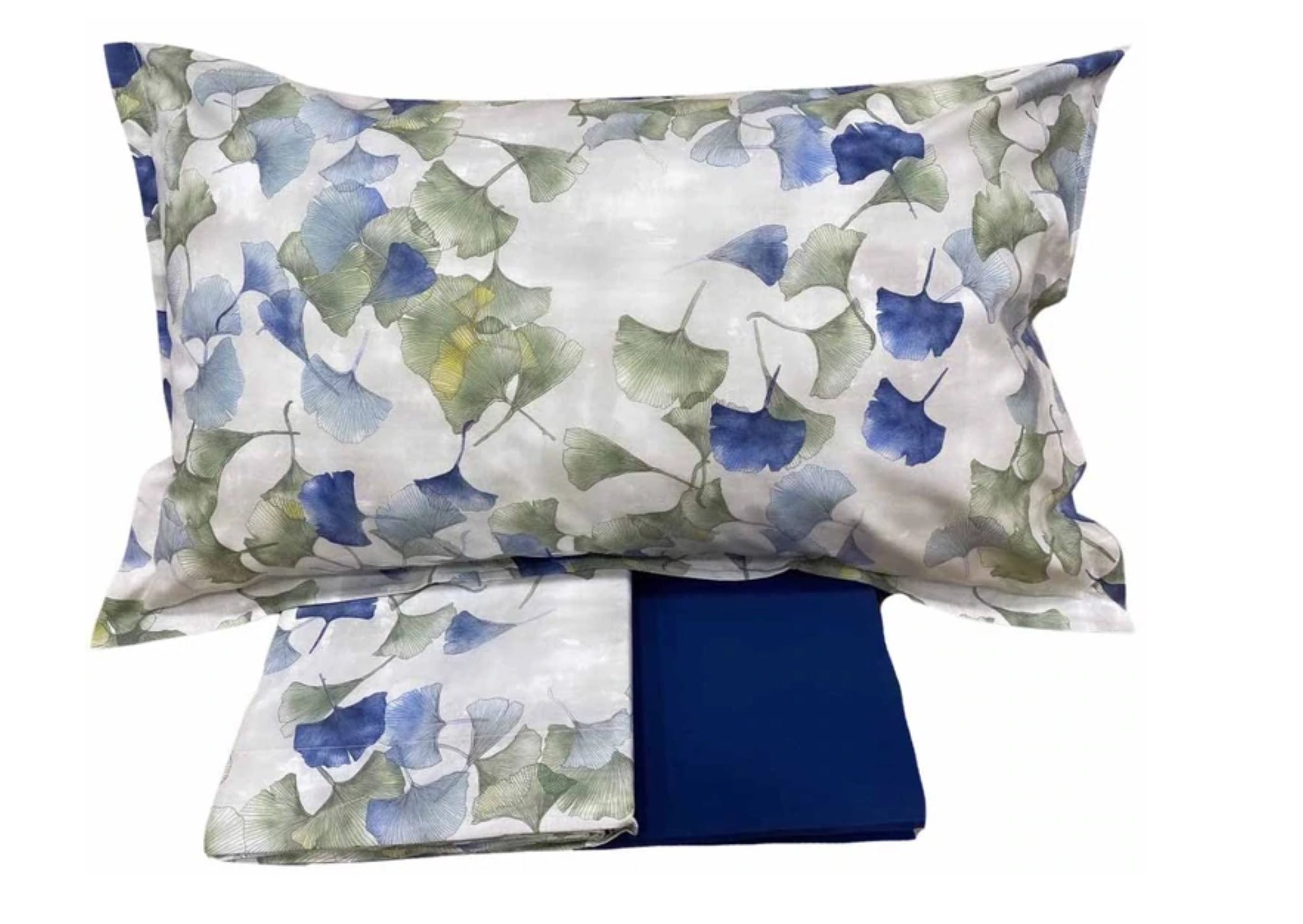 Completo lenzuola matrimoniale azzurro - Ginkgo | Fazzini