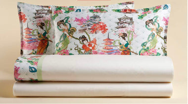 Completo lenzuola matrimoniale - Geisha | Biancoperla
