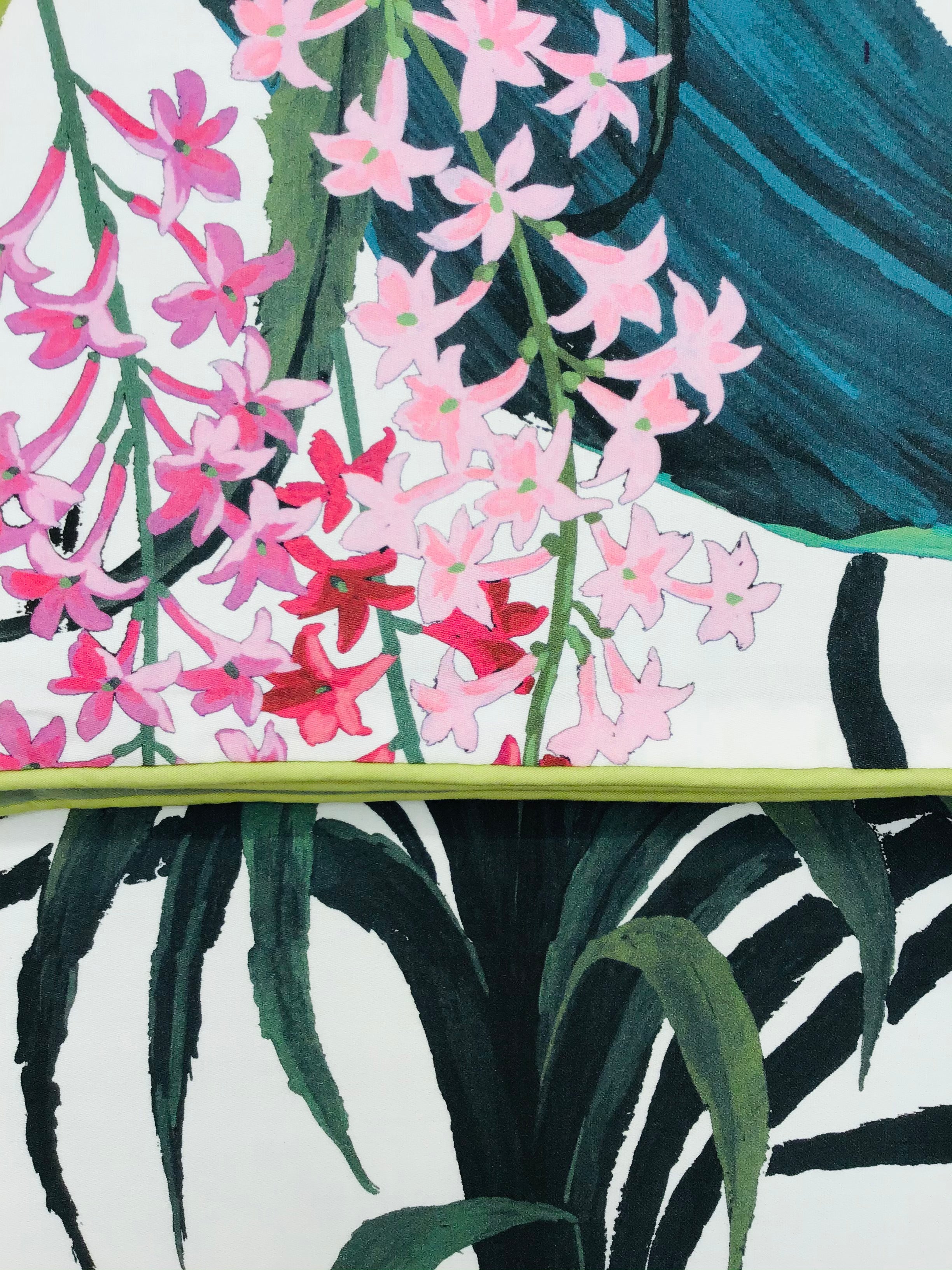 Parure copripiumino due piazze - Fazzini - Hibiscus - Verde