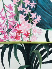 Parure copripiumino due piazze - Fazzini - Hibiscus - Verde