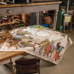 Tovaglia in lino 12 posti - Chevaliers | Tessitura Toscana Telerie